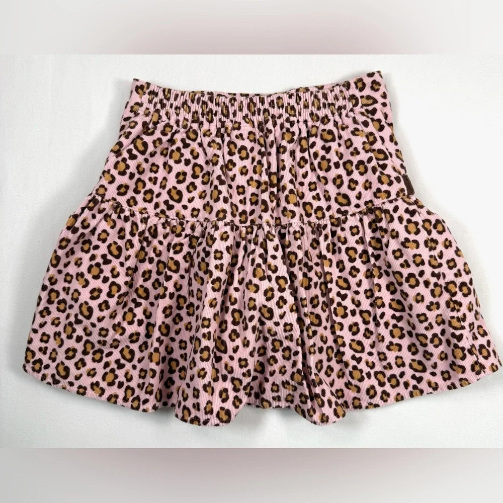 GYMBOREE Vintage Kitty Glamour Line Cheetah Print Y2K Corduroy Mini Skort Size 9